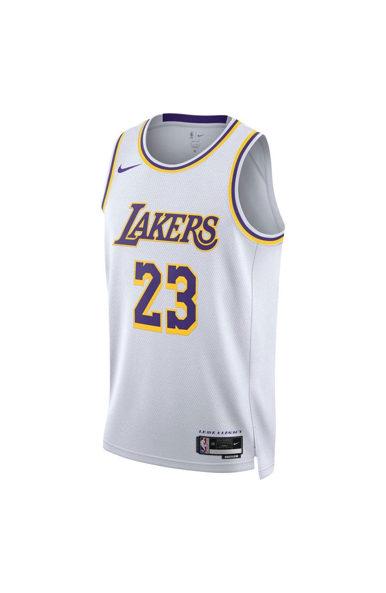 Nike Unisex Nike LeBron James White Los Angeles Lakers Swingman Jersey - Association Edition, Alternate, color, White