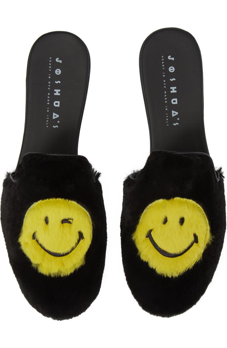 JOSHUA SANDERS Smile Genuine Rabbit Fur Loafer Mule, Alternate, color,