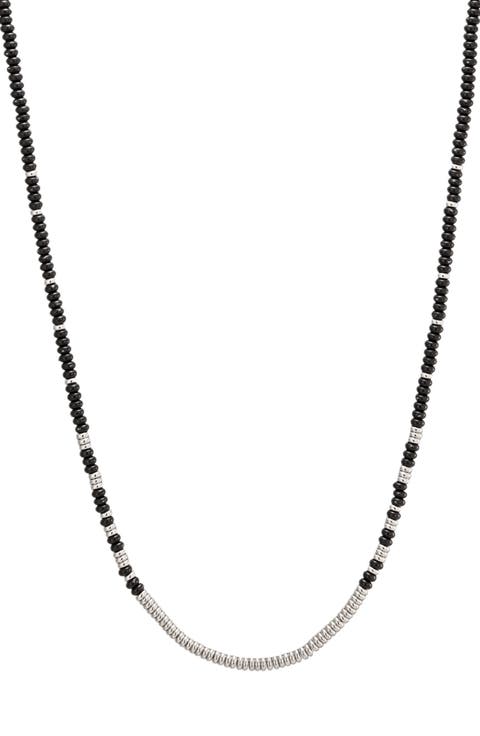 Men's Silver Plated Bead Necklace