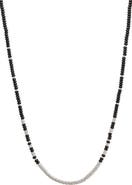 Adornia Men's Silver Plated Bead Necklace
