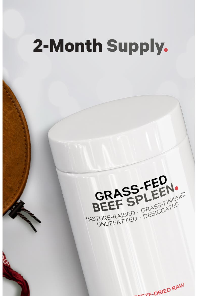 Grass-Fed Beef Spleen Glandular Supplement, Alternate, color, White