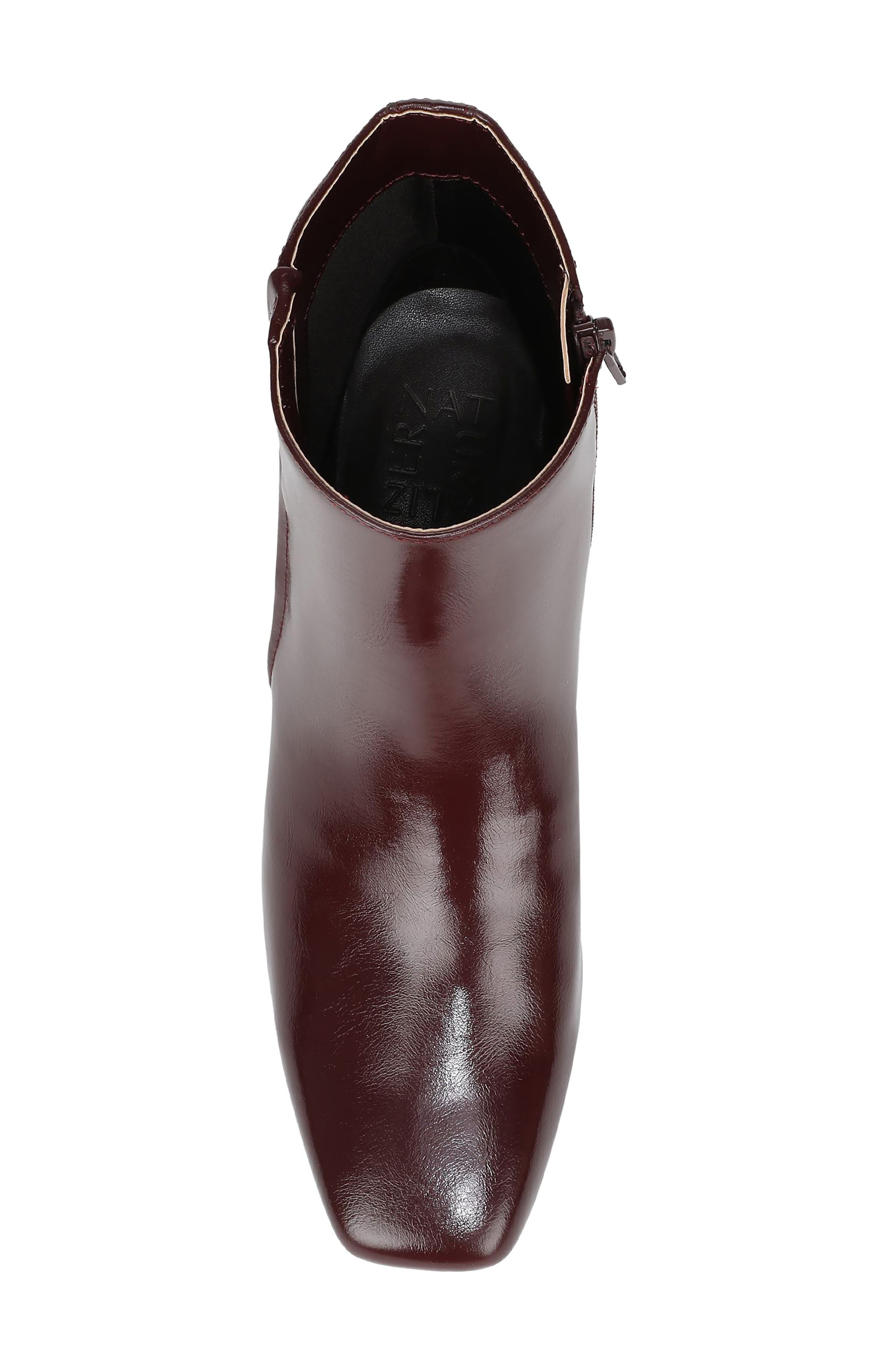 Naturalizer Hadley Square Toe Bootie, Alternate, color, Wine Red