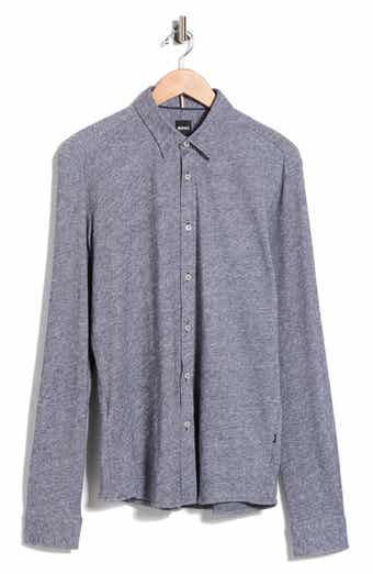 Roan Kent Long Sleeve Cotton & Linen Blend Button-Up Shirt