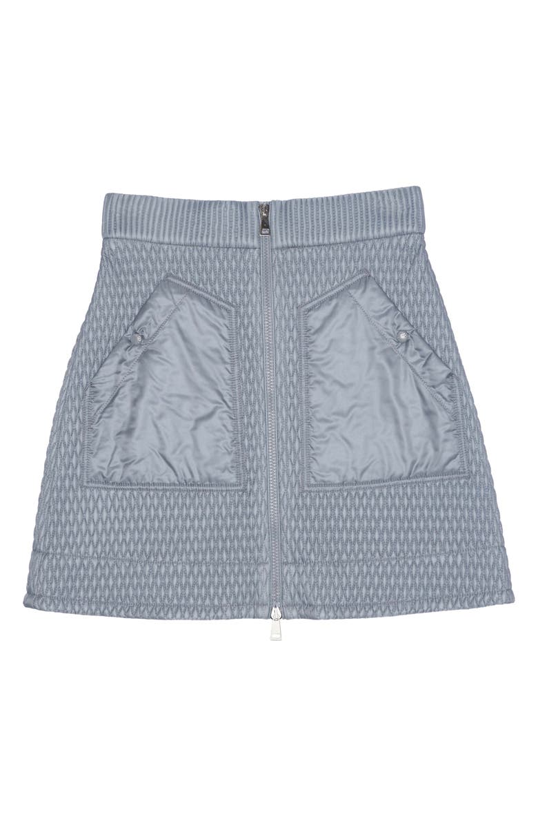 Moncler Leger Quilted Nylon Miniskirt, Alternate, color, 
