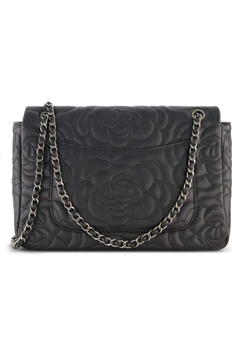 The Noli Shop Alessia Rose Embossed Leather Bag, Alternate, color, Black