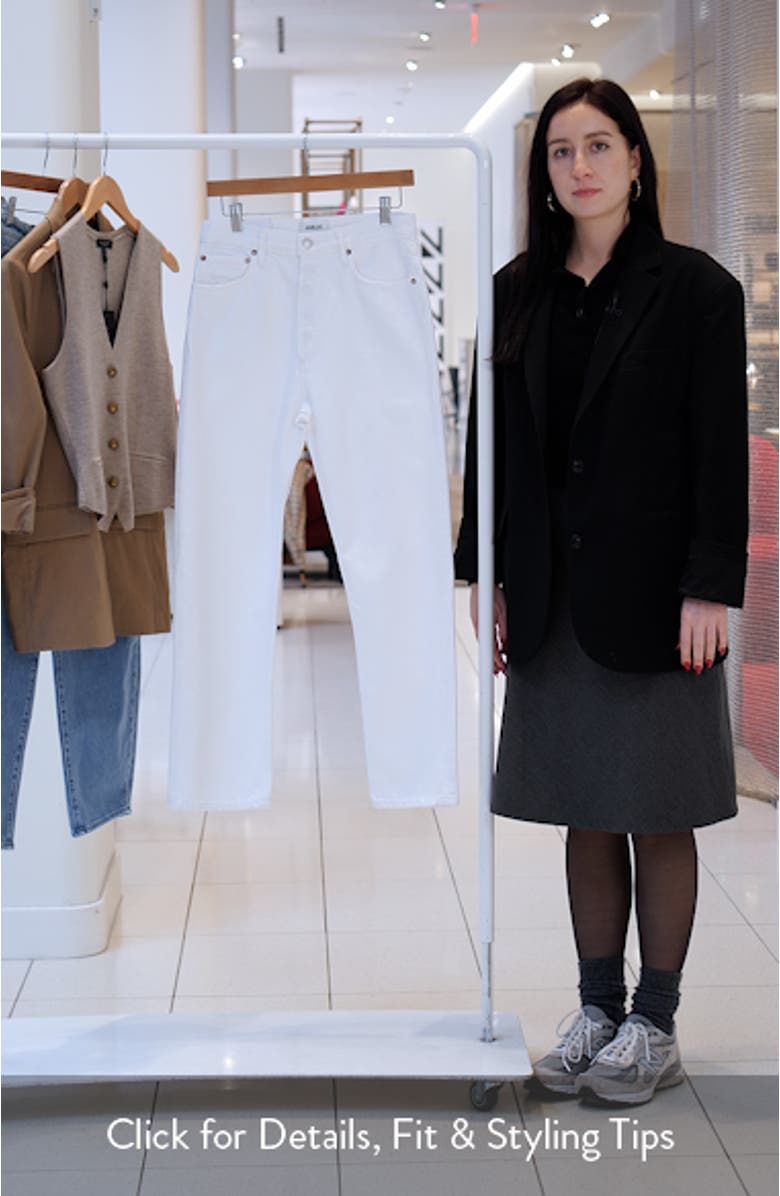 '90s Pinch Waist High Waist Crop Straight Leg Jeans, sales video thumbnail