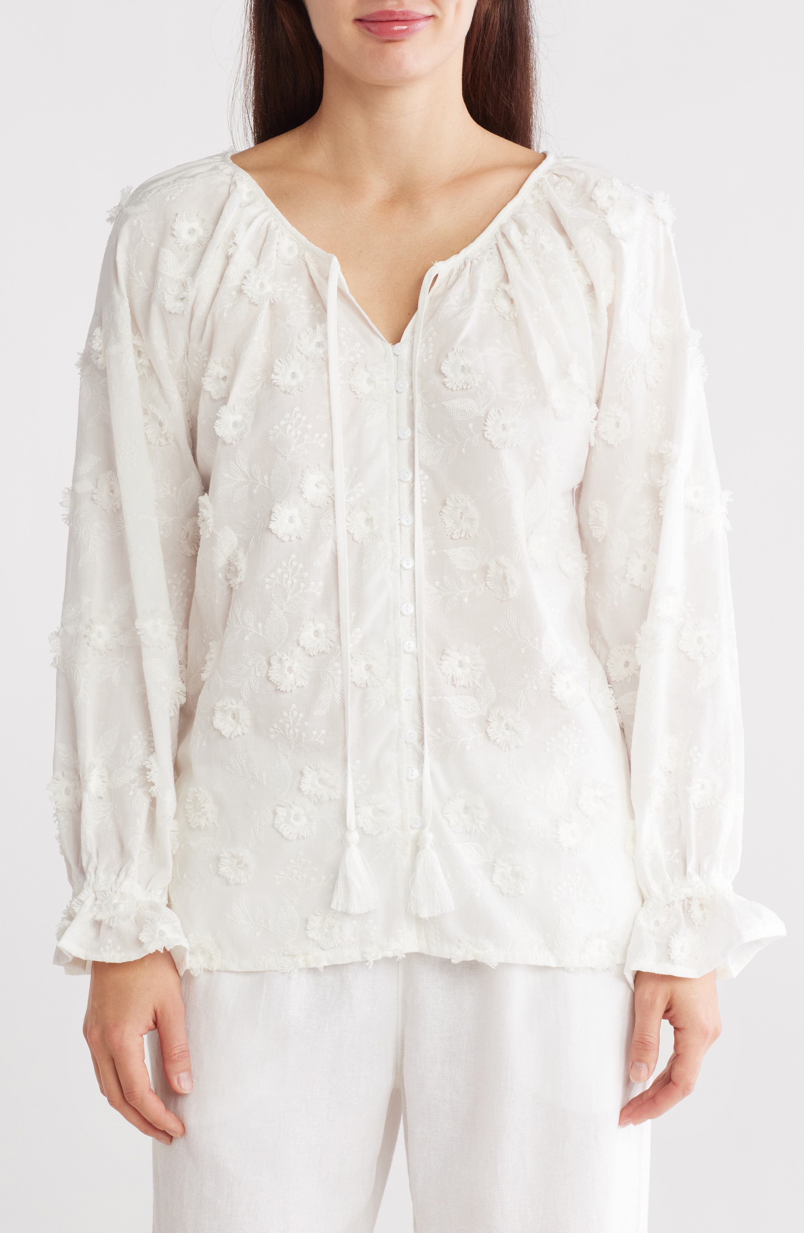 Forgotten Grace Embroidered Long Sleeve Top