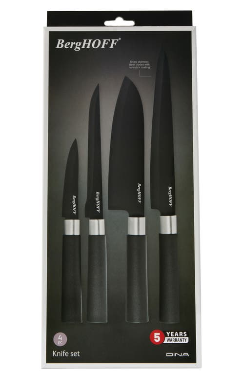 Berghoff Dina Prime 4-piece Knife Set In Black