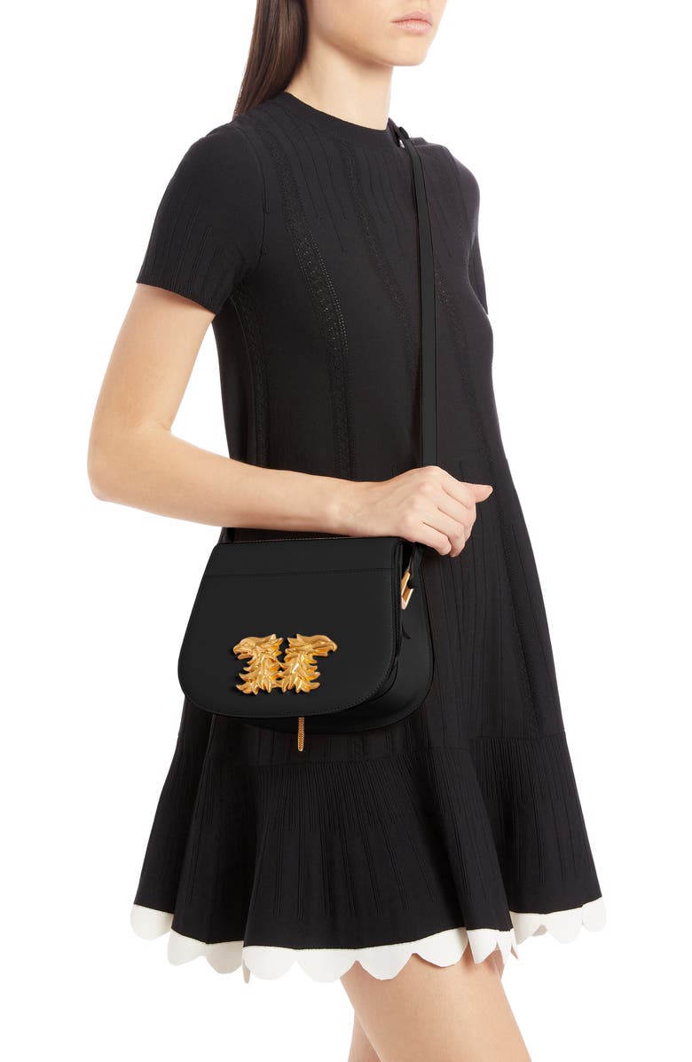 Valentino Garavani Maison Gryphon Leather Saddle Bag, Alternate, color,