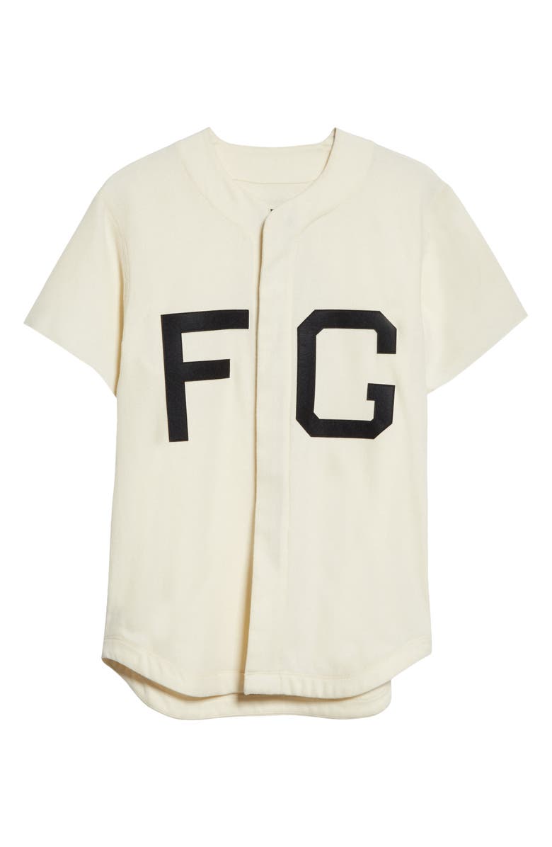Fear of God Zip Wool Blend Baseball Jersey, Alternate, color,