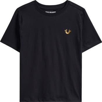 Kids' Metallic Logo Cotton Graphic T-Shirt