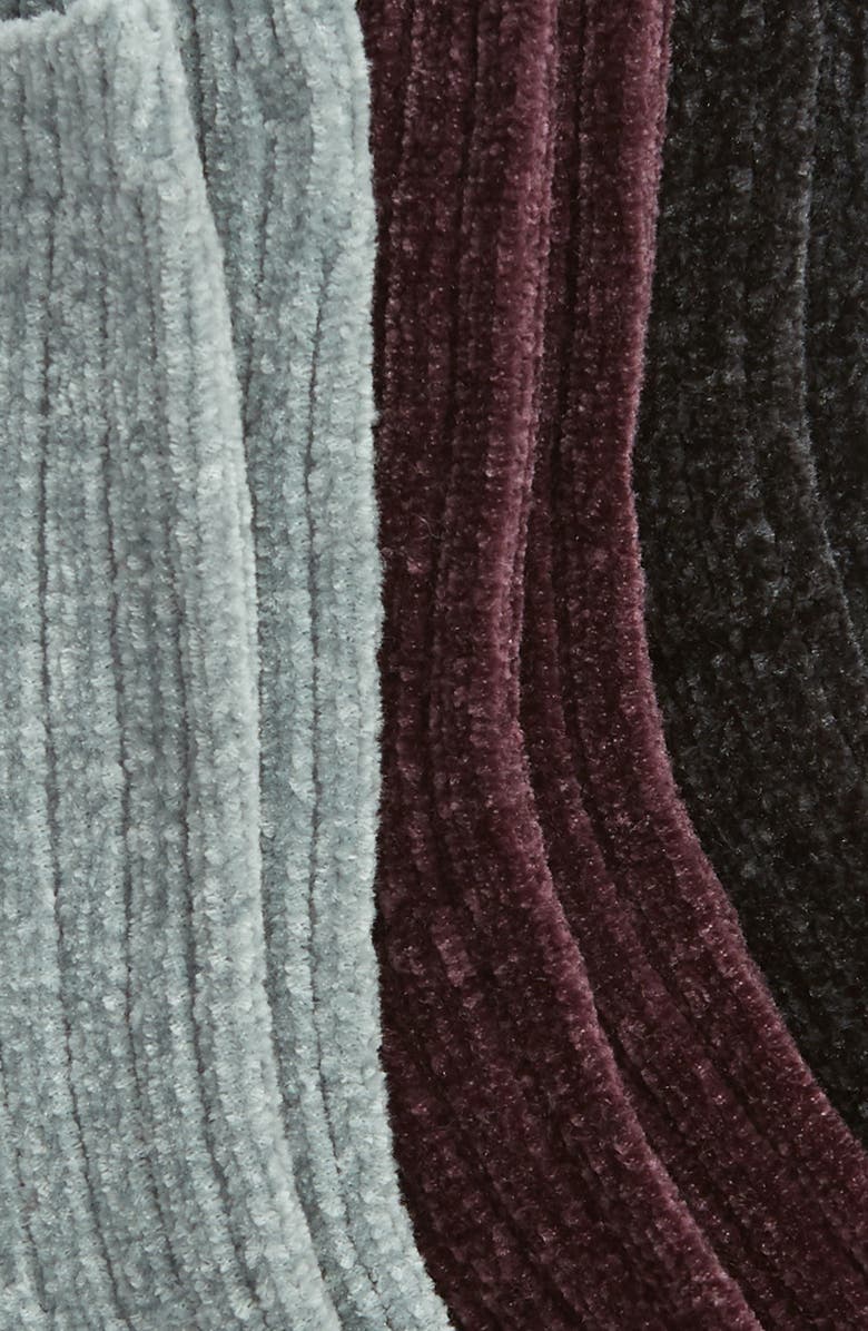 Hue 3-Pack Chenille Socks, Alternate, color, 