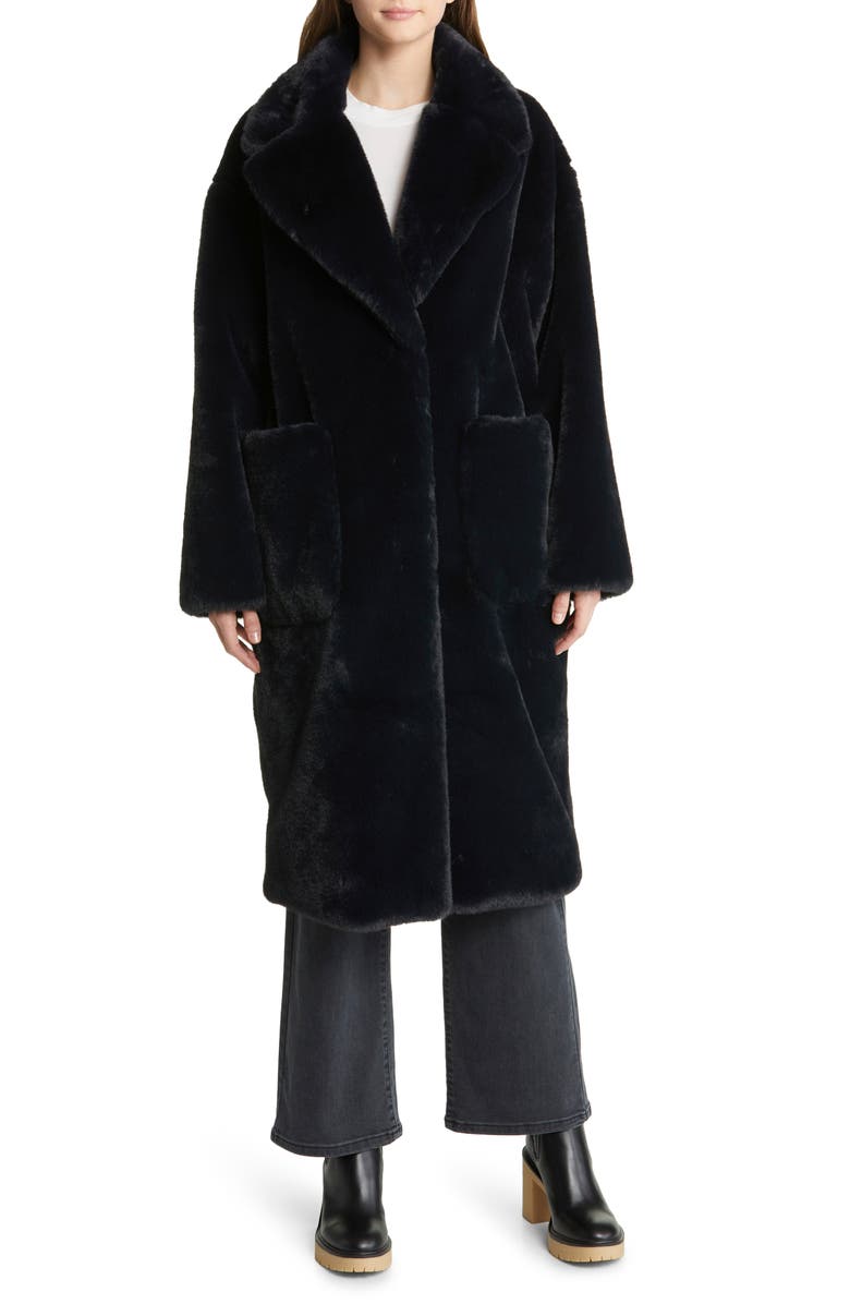 UGG<sup>®</sup> Avaline Faux Fur Longline Coat, Alternate, color,