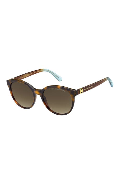 Marc Jacobs 54mm Round Sunglasses In Havana Azure