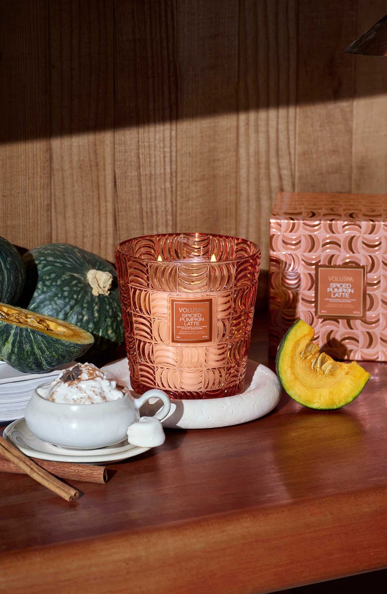 Voluspa Spiced Pumpkin Latte 3-Wick Hearth Candle, Alternate, color, 