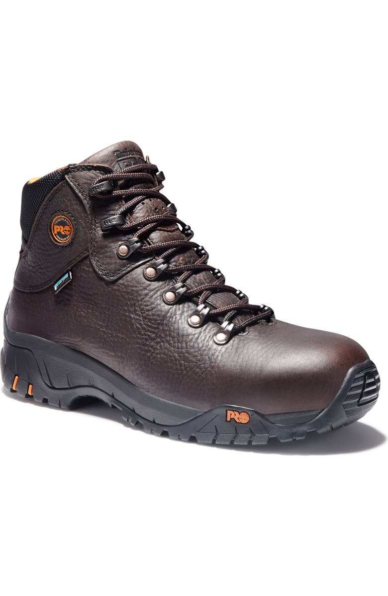 Timberland TiTAN Alloy Toe Waterproof Work Boot, Main, color, Brown