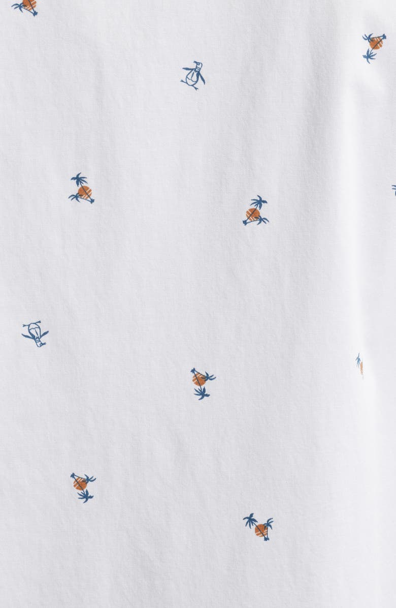 Original Penguin Tropical Motif Stretch Button-Down Shirt, Alternate, color,