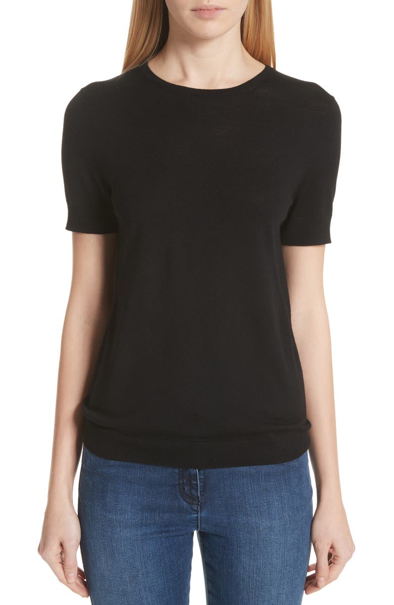 St. John Collection Jersey Knit Sweater, Main, color, 