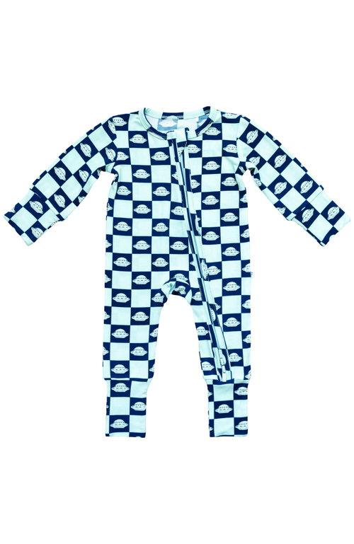 Laree + Co Rowen Convertible Footie In Blue