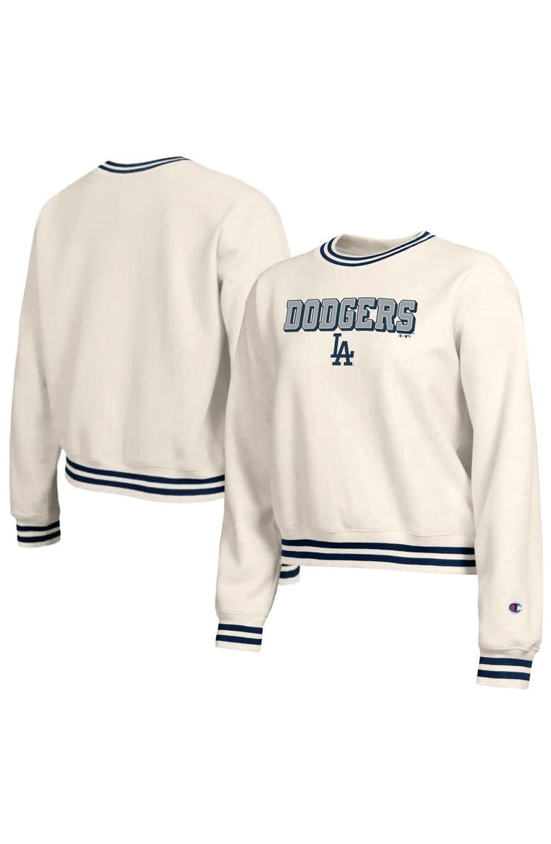 Champion Women's Champion  Cream Los Angeles Dodgers Reverse Weave Sweatshirt, Main, color, Cream