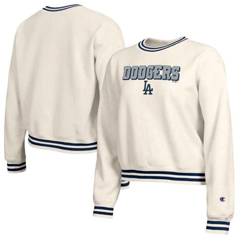 Women's Champion  Cream Los Angeles Dodgers Reverse Weave Sweatshirt