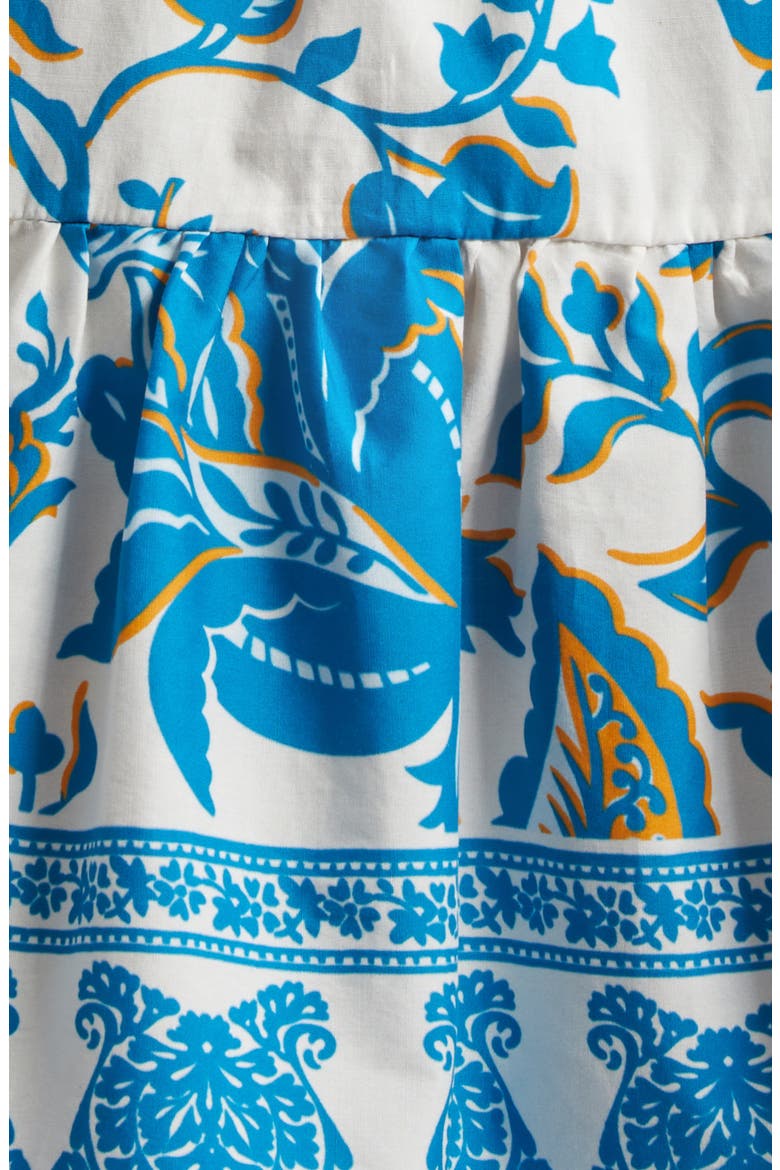 Floral Print Cotton Shirtdress, Alternate, color, PRINT ON WHITE BASE