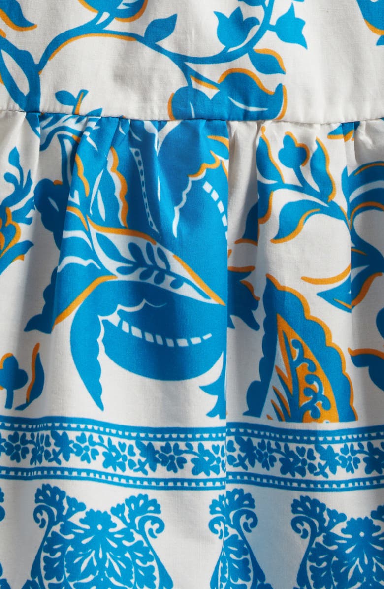 Etro Floral Print Cotton Shirtdress, Alternate, color, Print On White Base