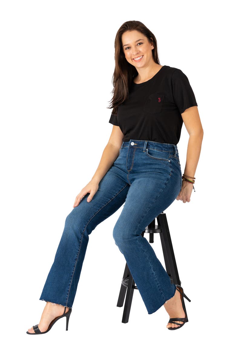 High Waist Bootcut Jeans, Alternate, color, AUBREE
