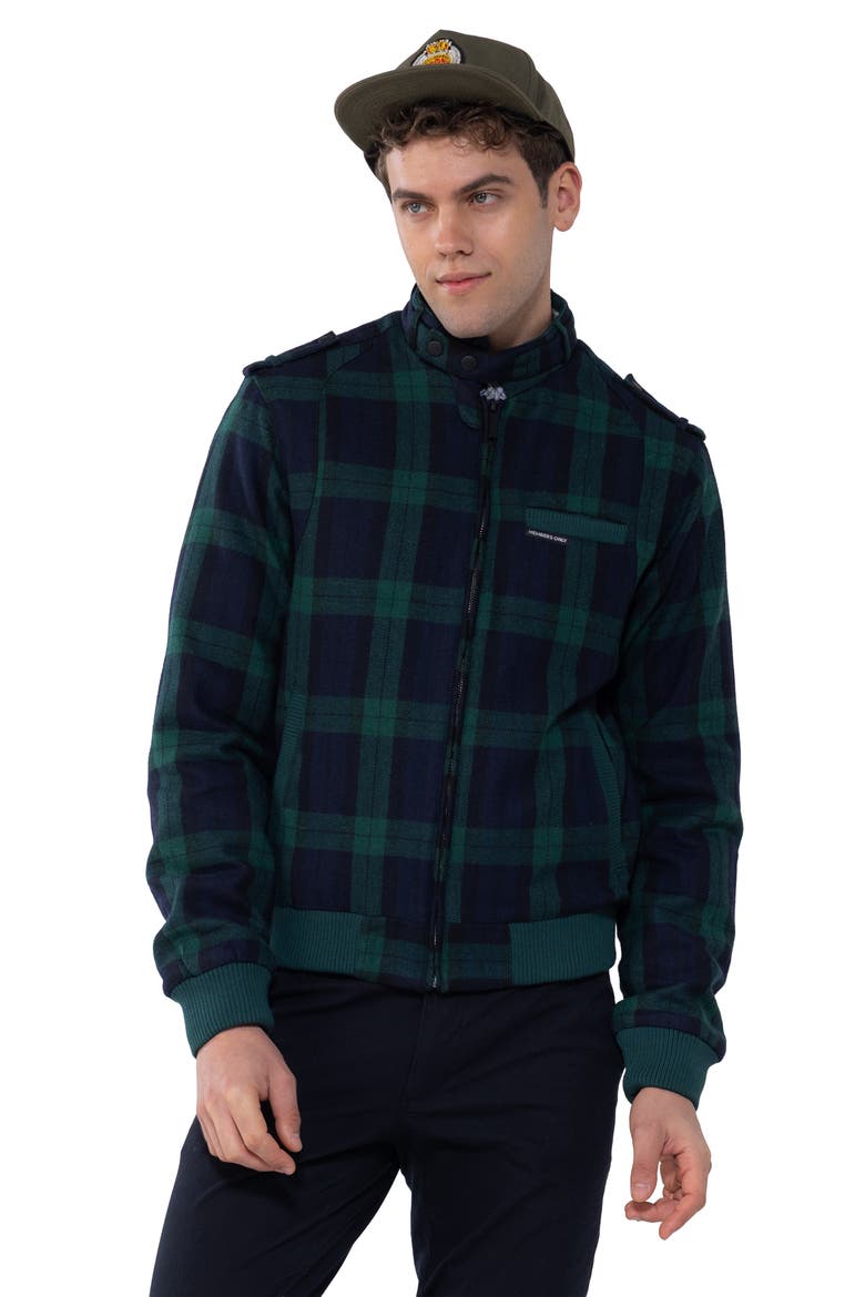 Wool Iconic Racer Jacket, Main, color, Green