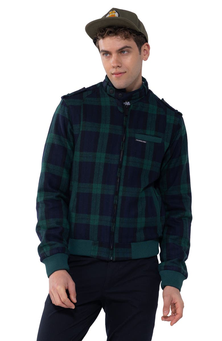 Members Only Wool Iconic Racer Jacket, Main, color, Green