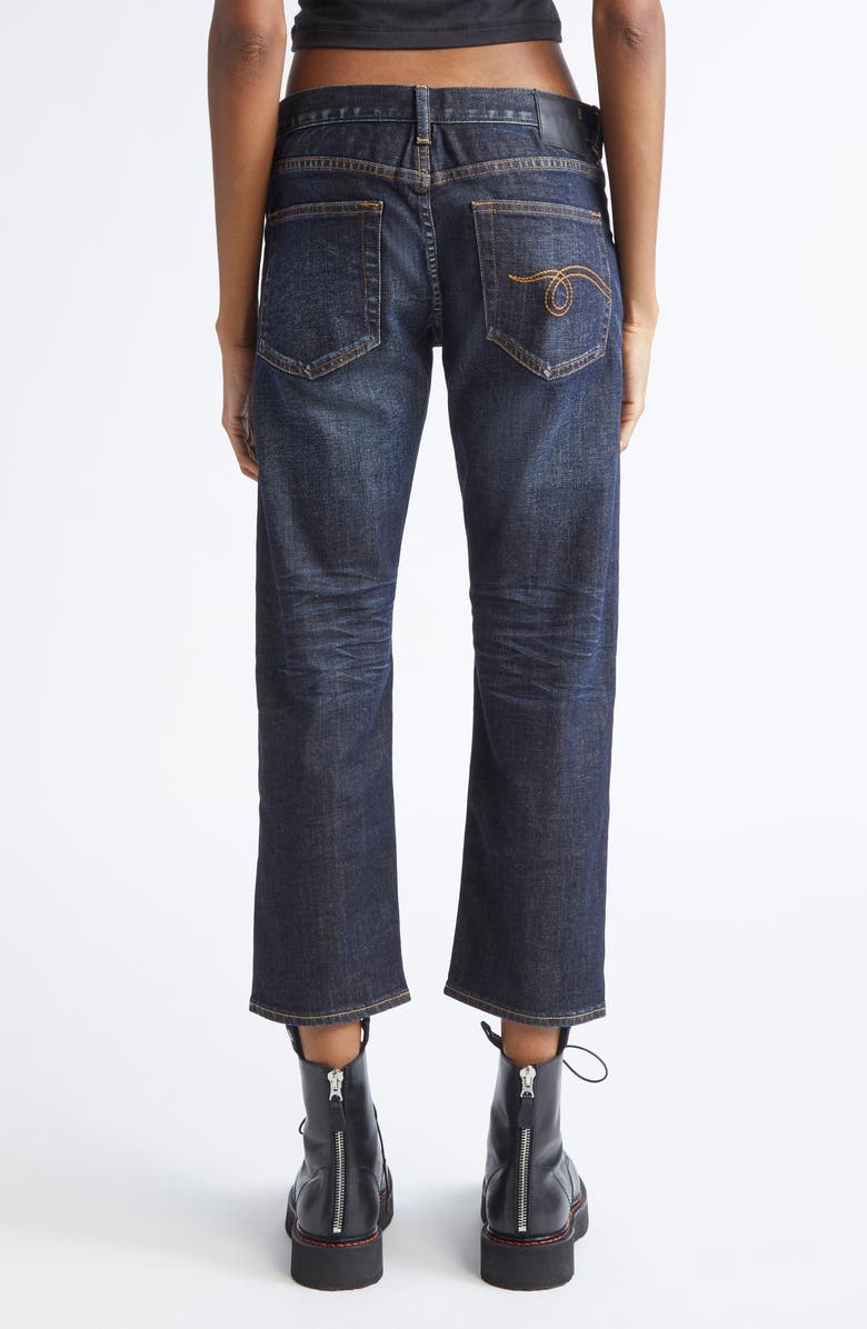 R13 Boyfriend Straight Leg Jeans, Alternate, color, Avery Indigo