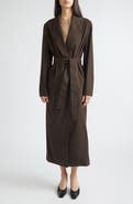 GIA STUDIOS Cocoa Faux Suede Wrap Coat