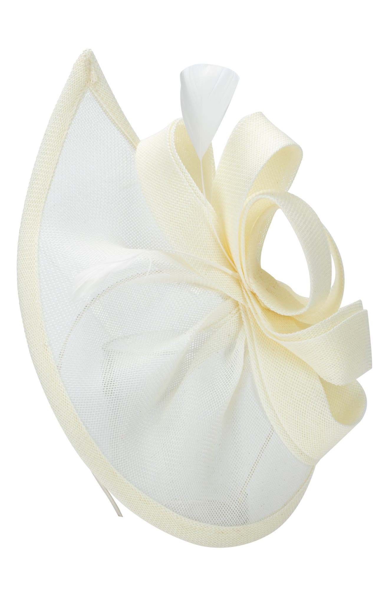 San Diego Hat Mesh Fascinator with Feathers