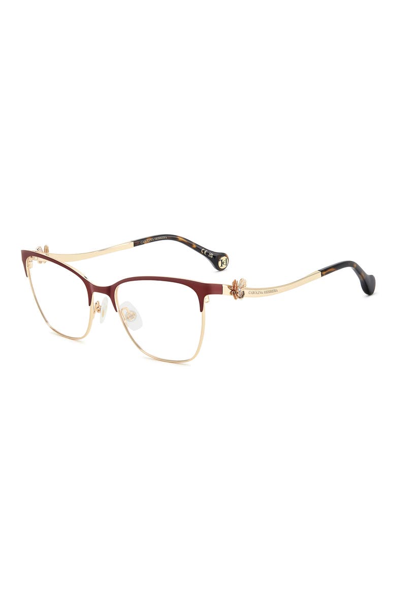 54mm Cat Eye Reading Glasses, Alternate, color, BURGUNDY GOLD