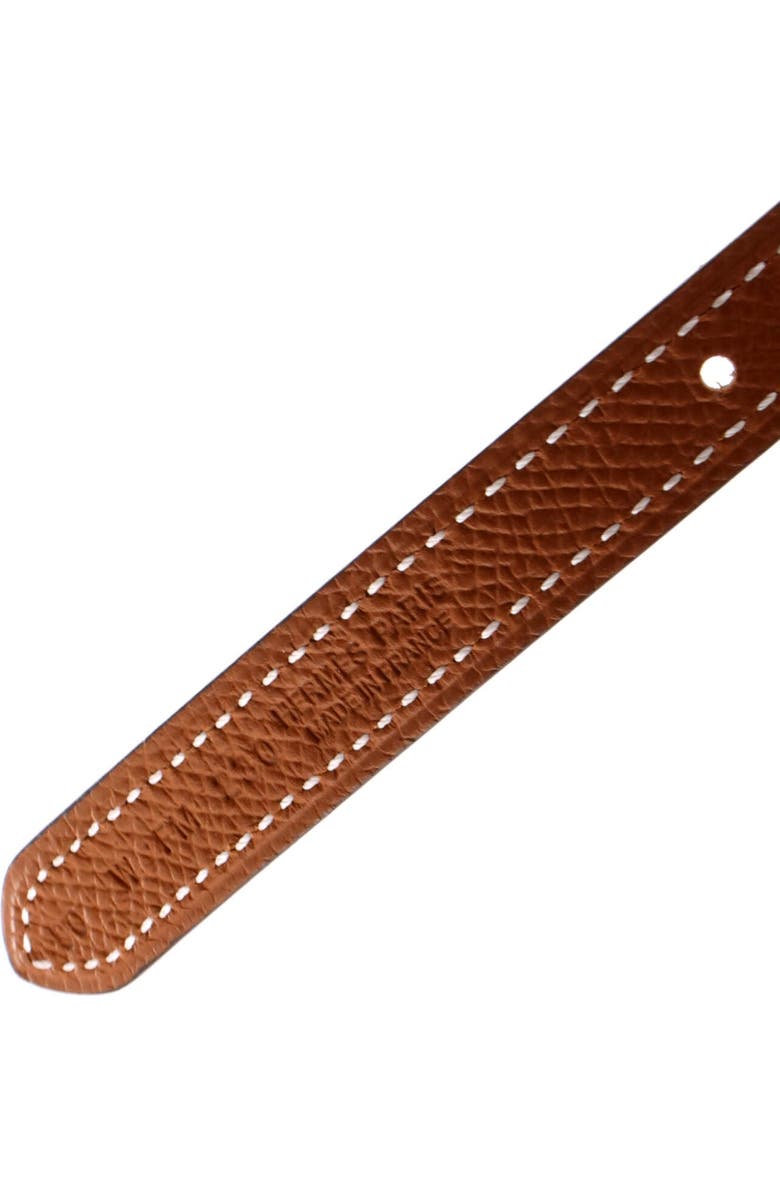 Pre-Owned Hermes Ancre Reversible Belt Leather Thin, Alternate, color, Brown