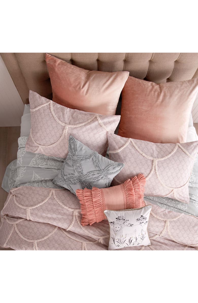 Peri Home Fringe Pillow, Alternate, color, Blush