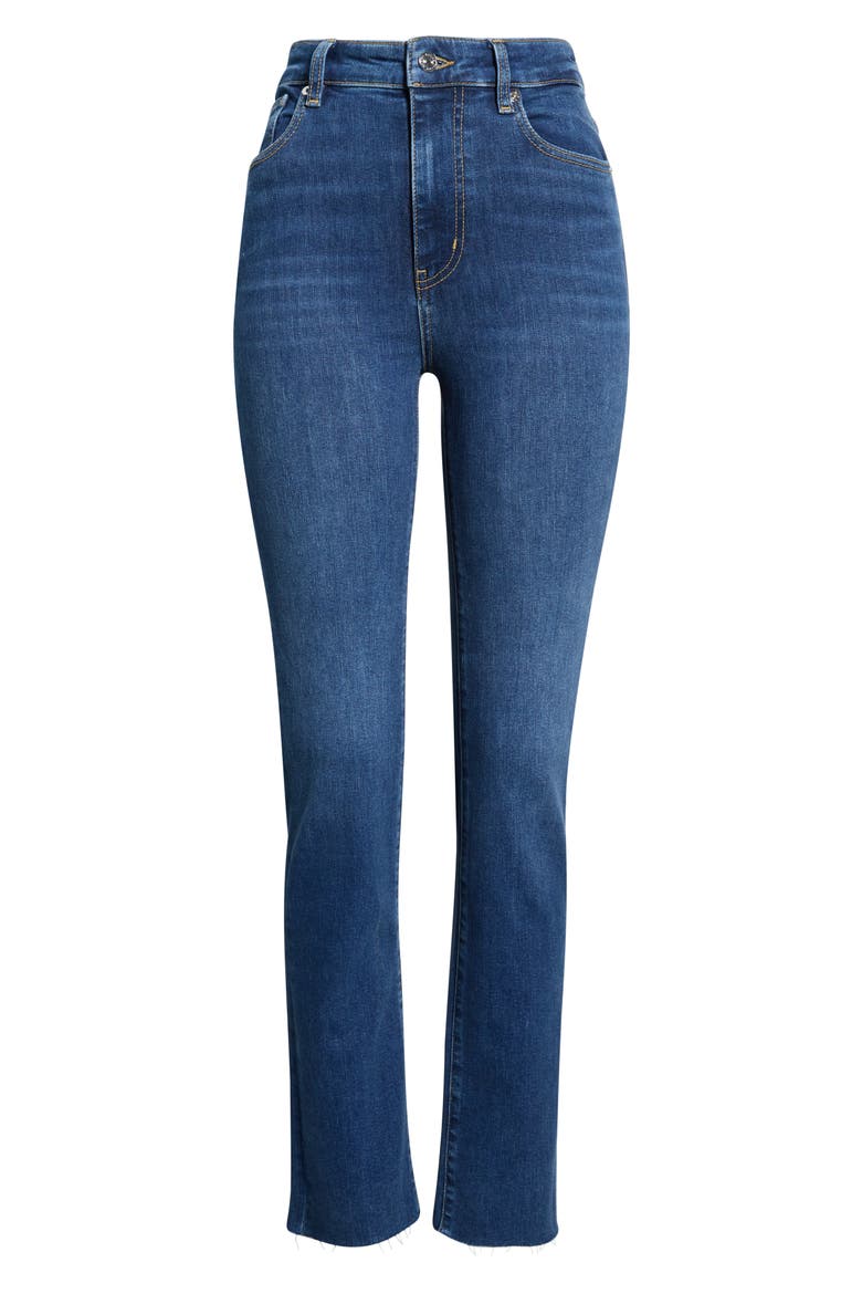The Pencil High Waist Raw Hem Crop Jeans, Alternate, color, FEMMA RAW AFTER