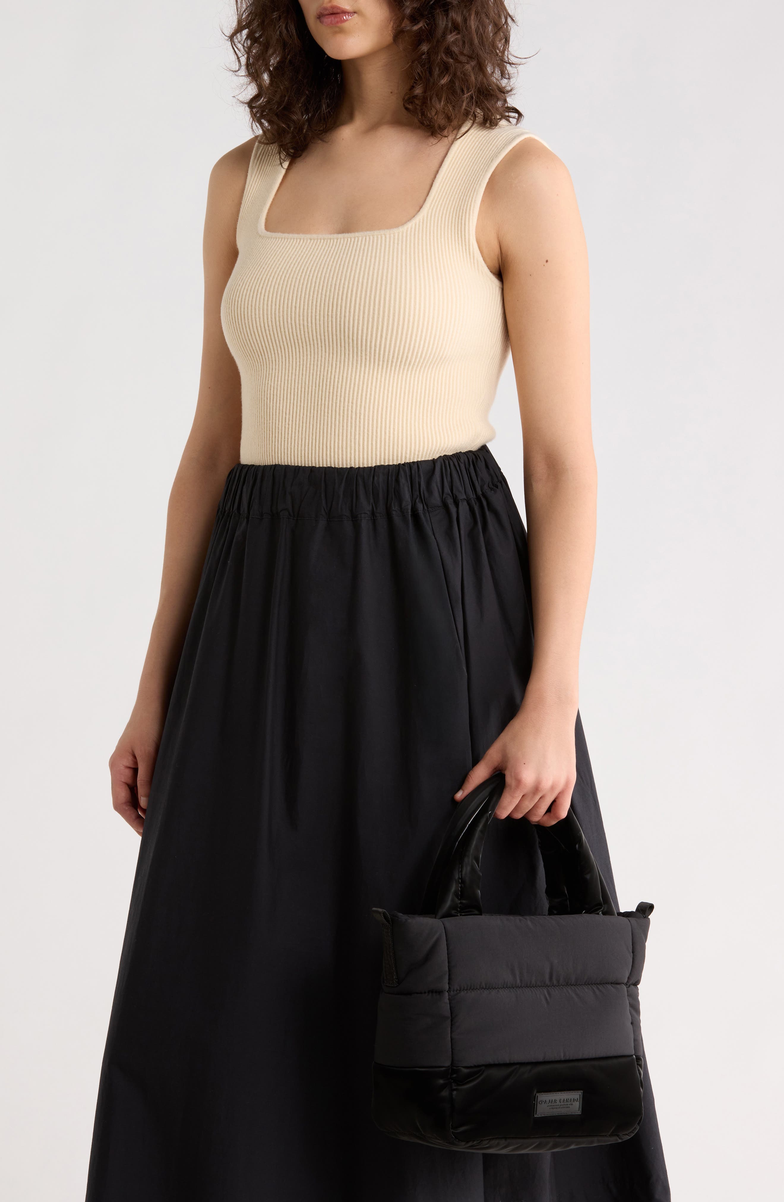 Pajar Celion Puffy Tote Bag, Alternate, color, Black