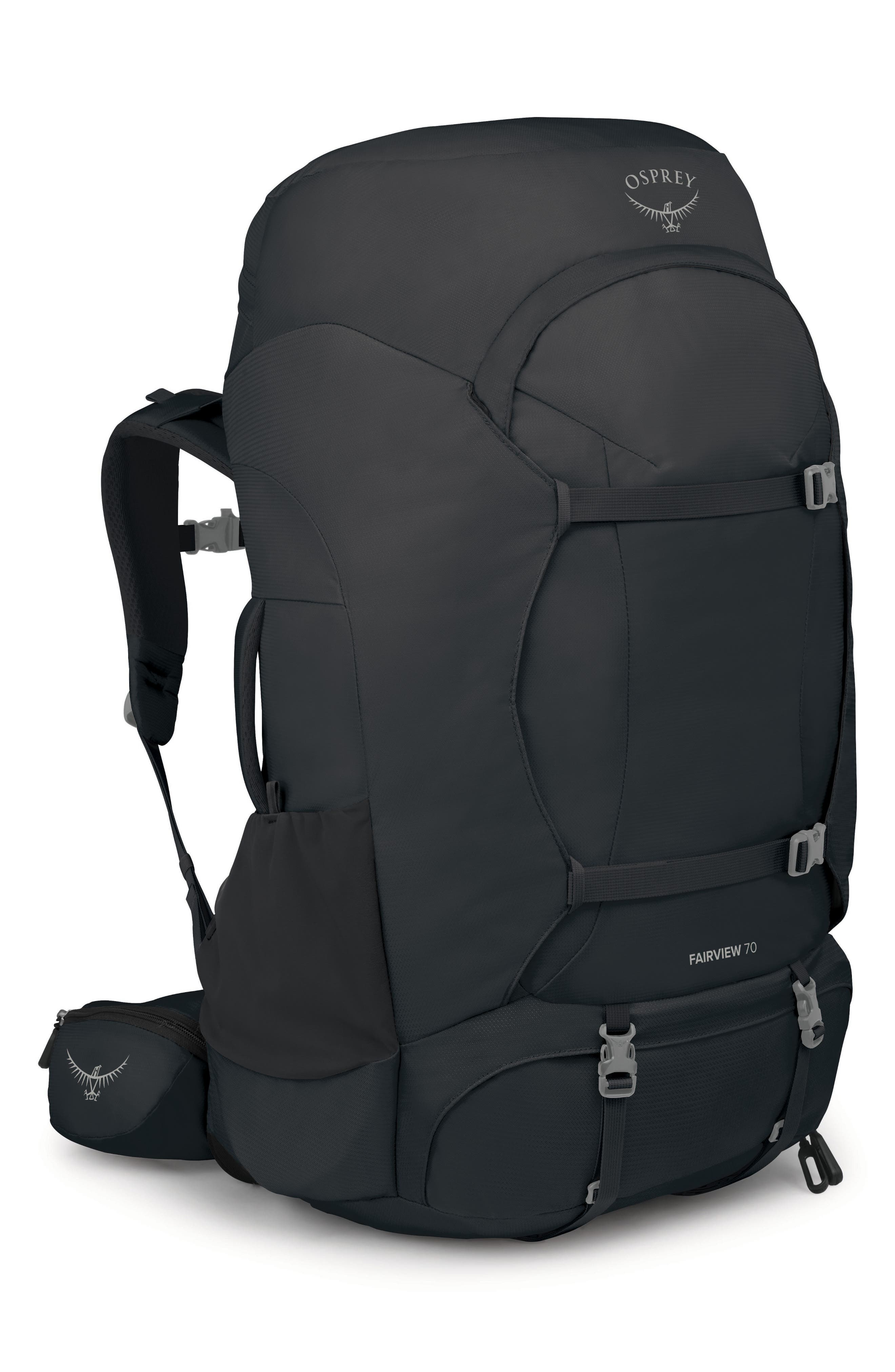 Osprey Fairview 70-Liter Trek Backpack Luggage, Alternate, color, Black