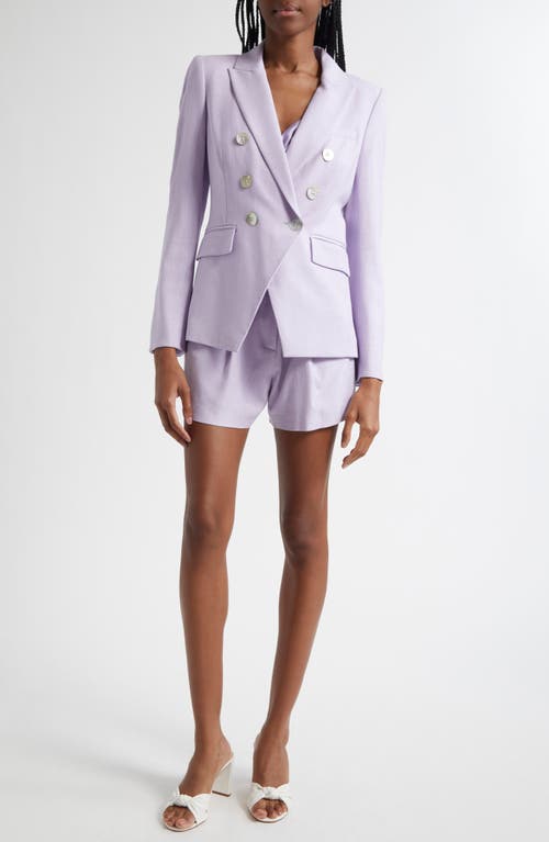 Veronica Beard Double-breasted Miller Dickey Blazer In Soft Lilac