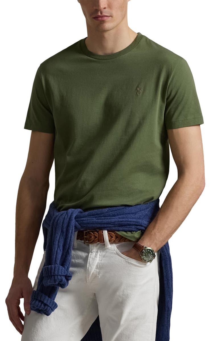 Polo Ralph Lauren Classic Fit Jersey Crewneck T-Shirt, Main, color, Supply Olive