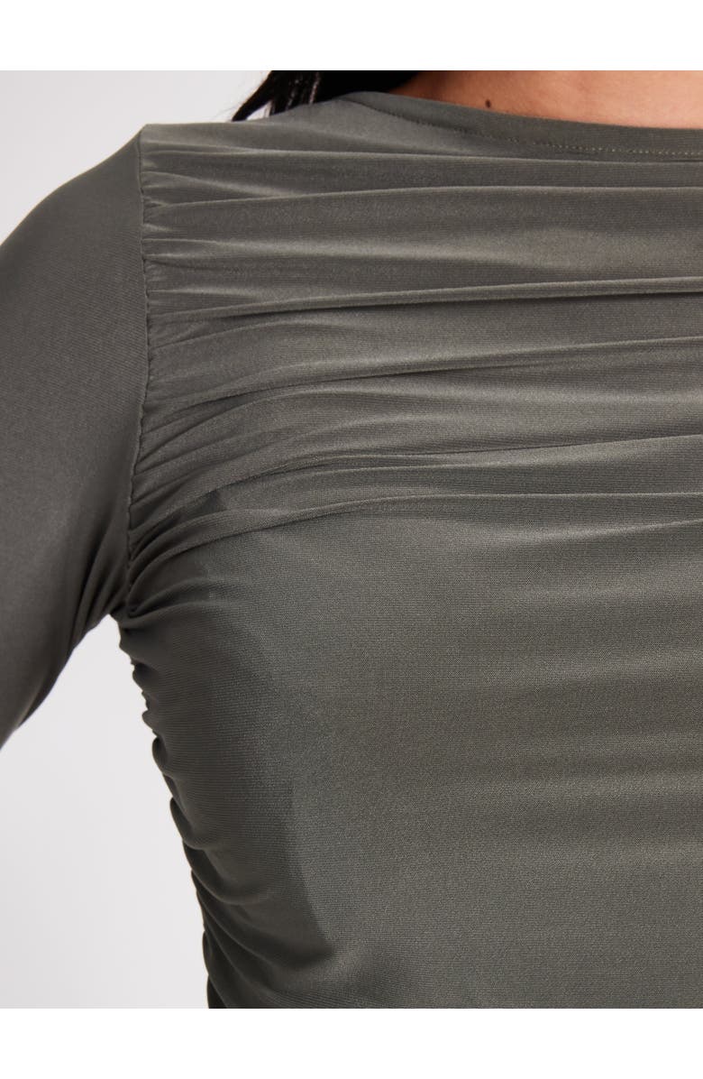 QUIZ Ity Long Sleeve Maxi Dress, Alternate, color, Khaki