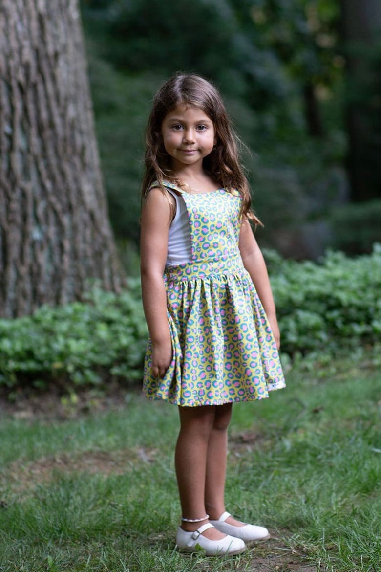 Pinafore Dress, Alternate, color, Cheetah