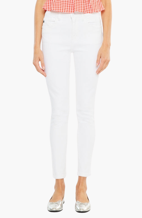 Kancan Nicolee High Rise Super Skinny Jeans In White