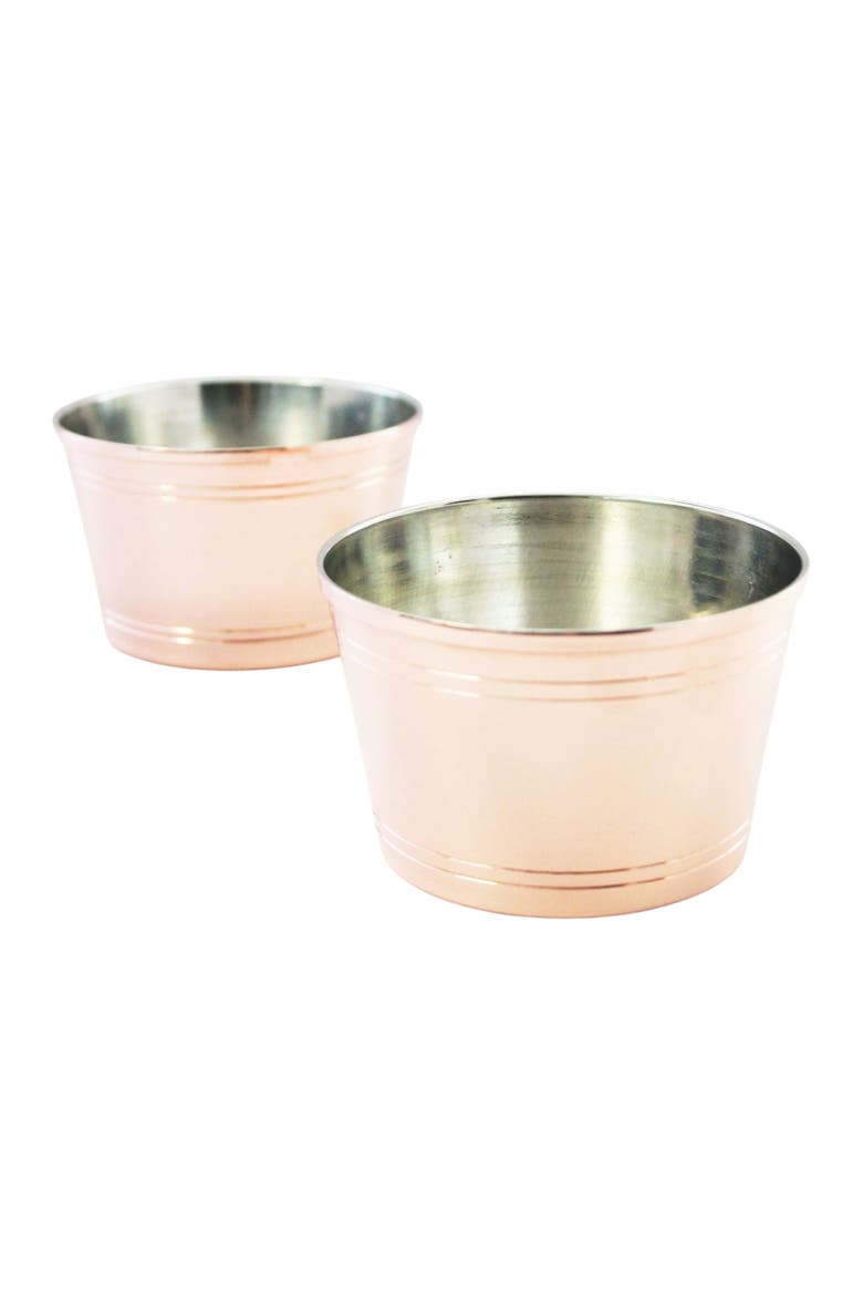 Vintage Inspired Copper Art Deco Bowls Set/2, Main, color, Copper