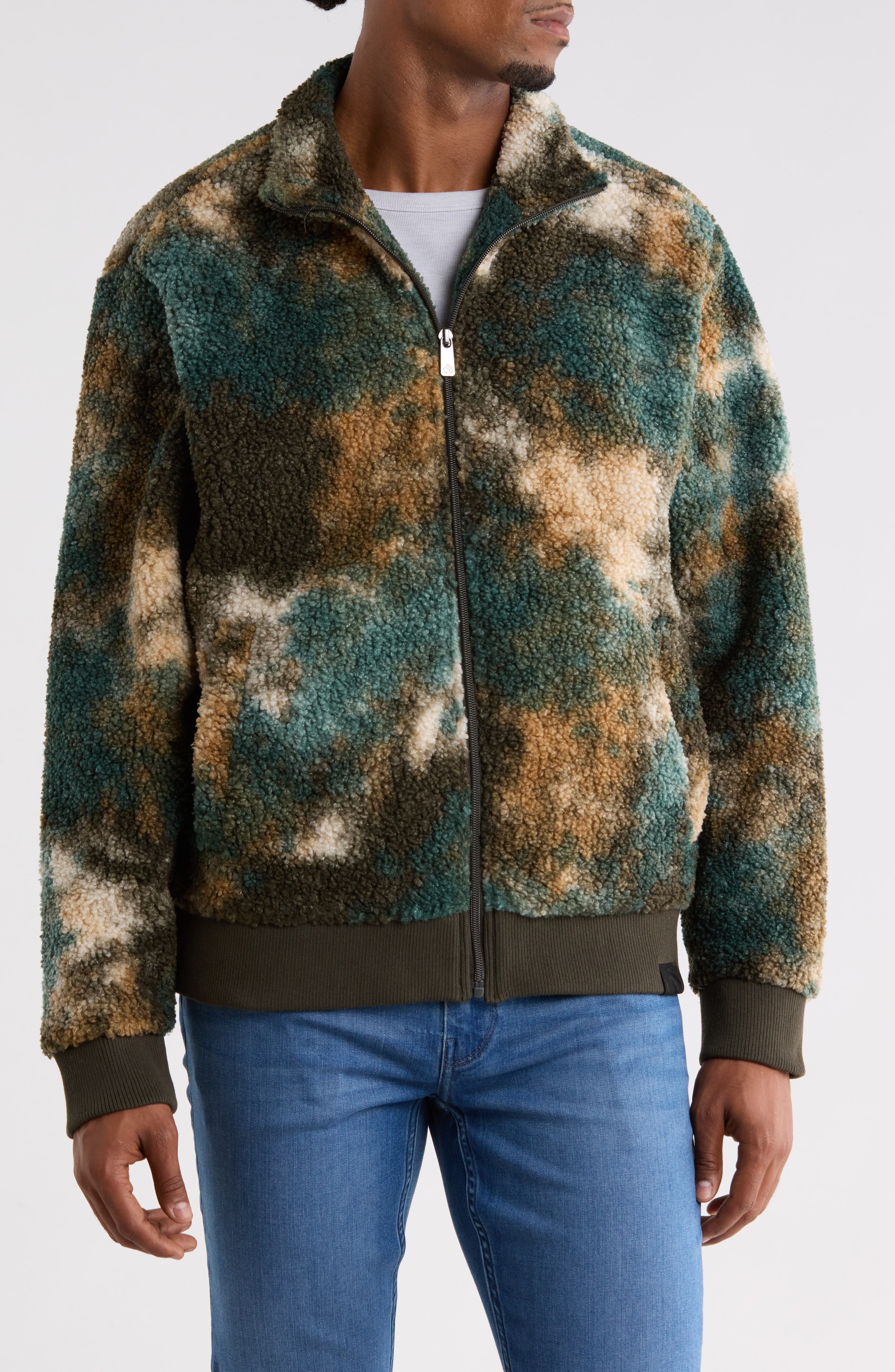 Camo Full Zip Fleece Hoodie