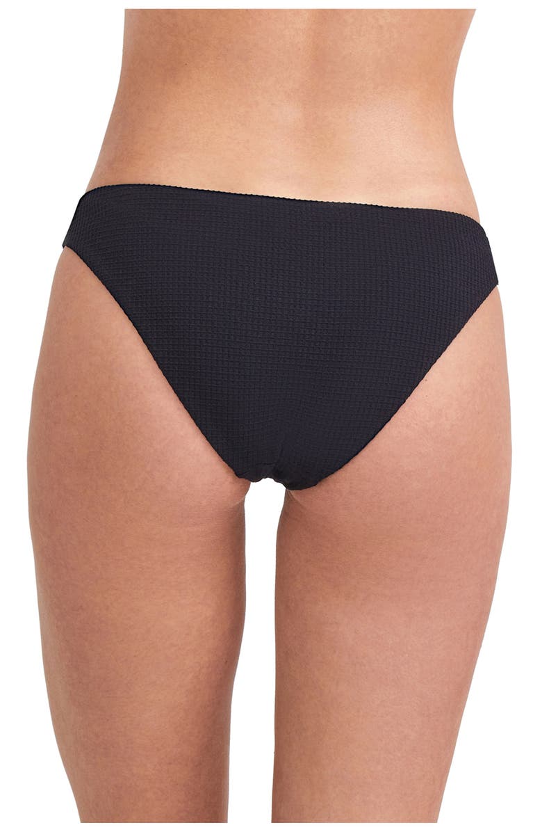 Au Naturel by Gottex Solid textured mid-rise swim bottom, Alternate, color, 