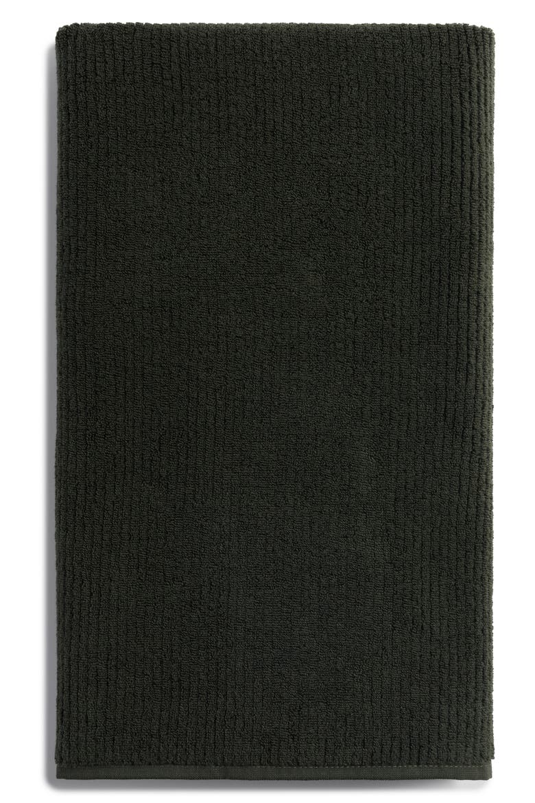 Soft Rib Turkish Cotton Bath Towel, Main, color, EVERGREEN