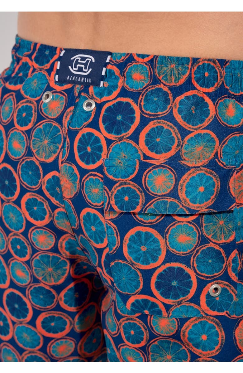 HOM Trapani Beach Boxer, Alternate, color, Navy Print