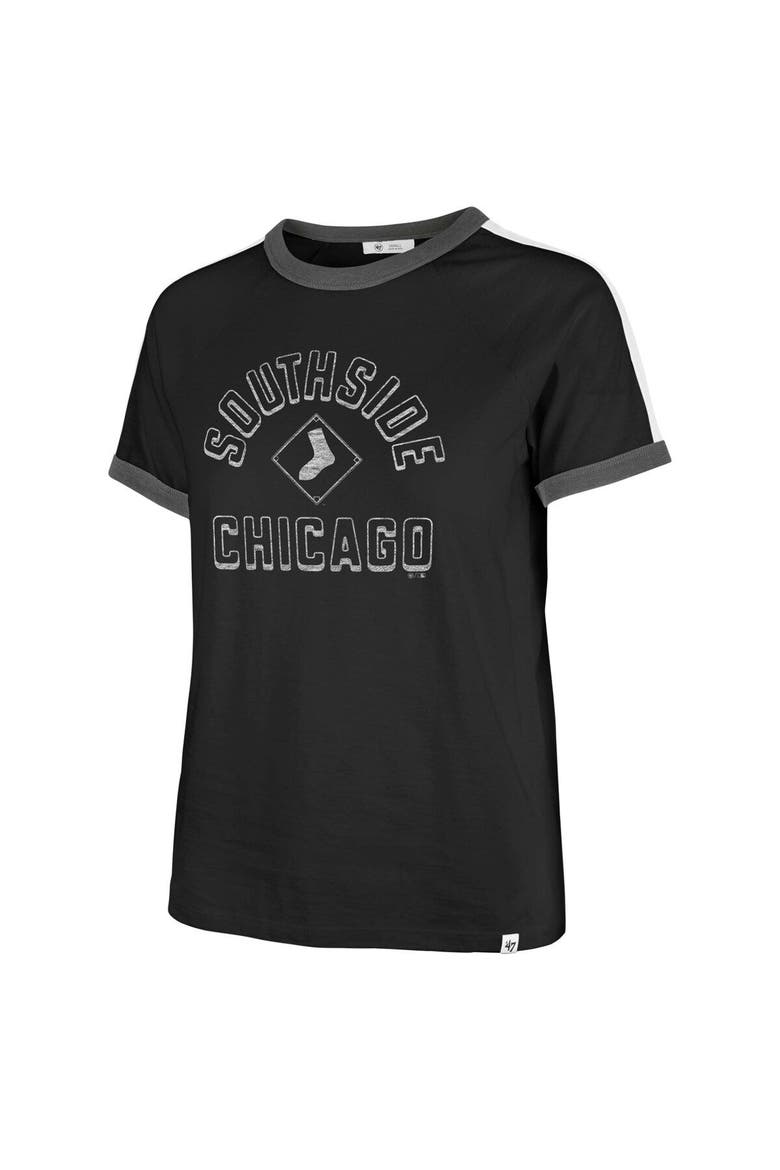 Women's '47  Black Chicago White Sox City Connect Sweet Heat Peyton T-Shirt, Alternate, color, Black